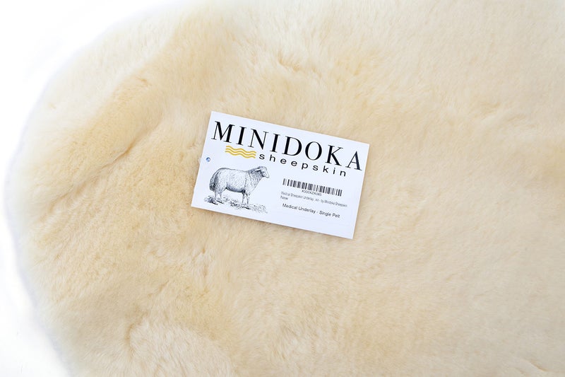 Desert Breeze Distributing Minidoka Sheepskin Underlay - Super Soft Plush Rugs - Medical Lambskin Underlay - Soft Fur Rug - Natural Lamb Sheepskin Rug - Large Size Natural Shape 41-inch Length - Gold - Image 3